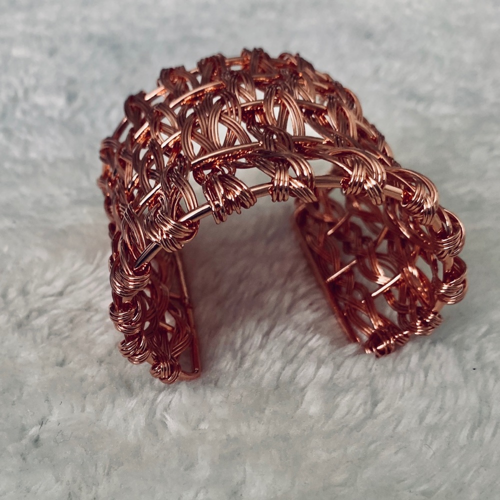 Fashionable Wrist Jewelry. Rose gold in colour.